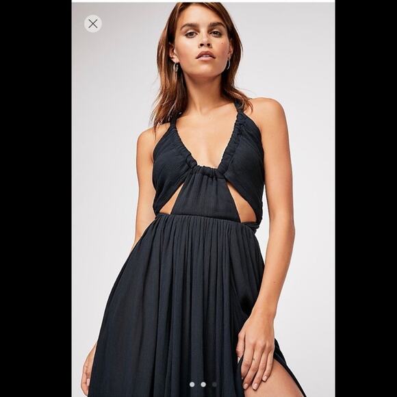 Free People Black Issa Maxi Dress Size Small - Picture 2 of 3